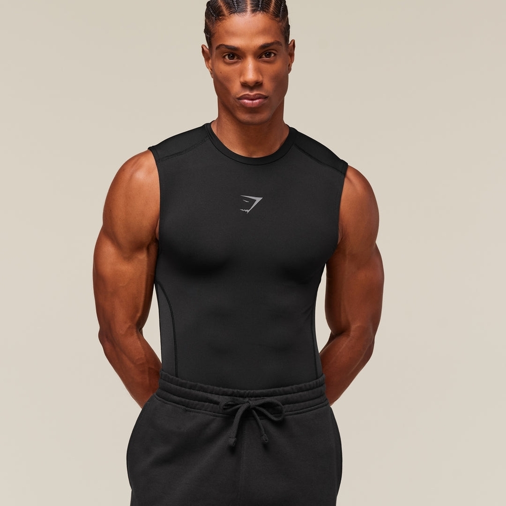 Gymshark Black Men's Compression Tank Top